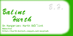 balint hurth business card